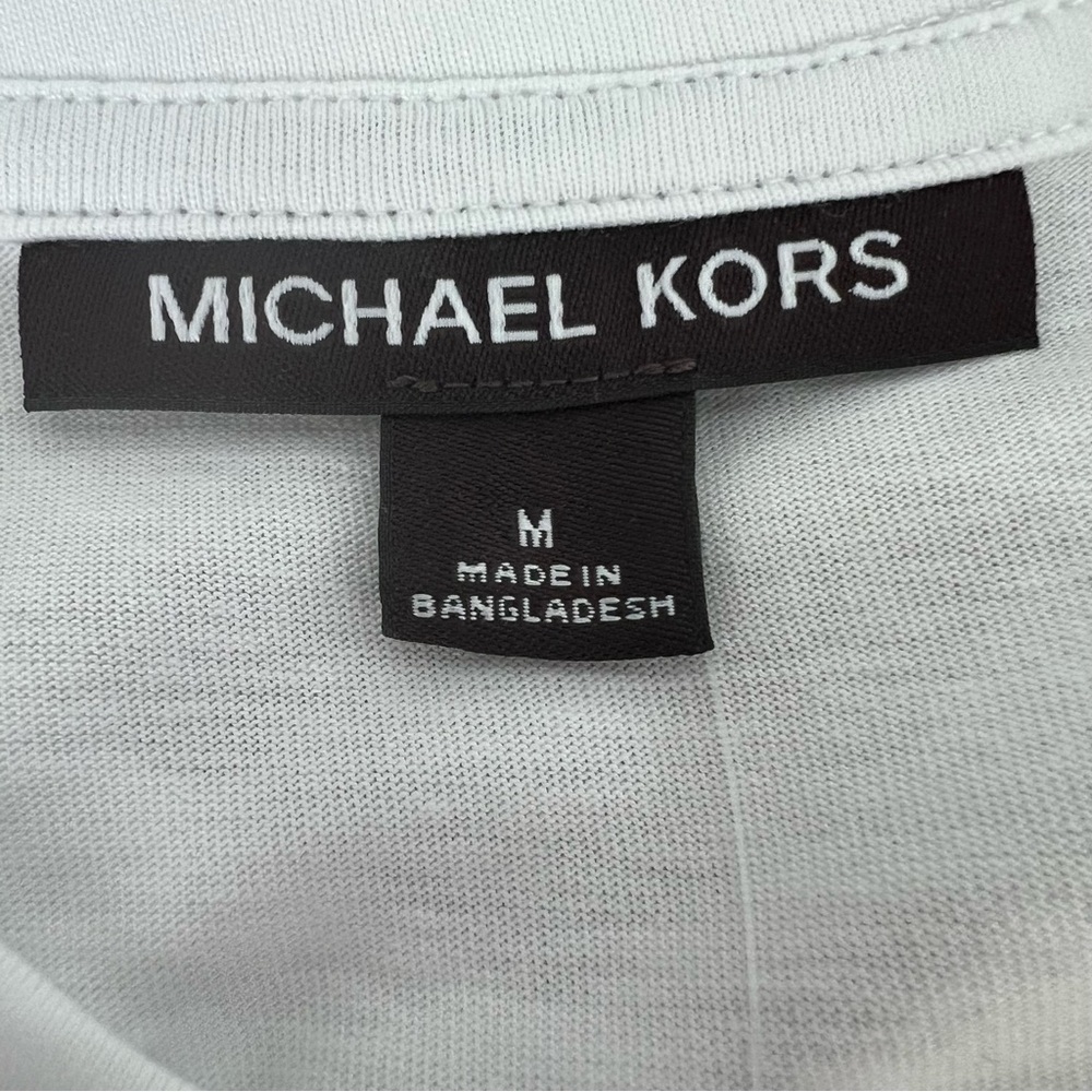 NWT Michael Kors Men’s Crew Neck Shirt Sz Medium Multi Colors Short Sleeves - Picture 6 of 12